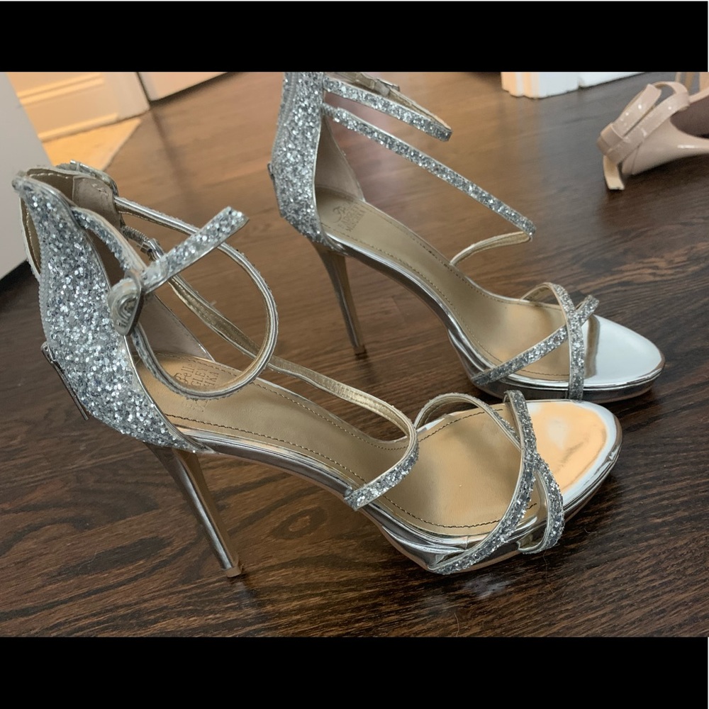 Badgley Mishka sparkly high heels